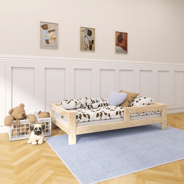 Kinderbett mit Rausfallschutz 70x140 80x160 90x180 90x190 90x200 cm