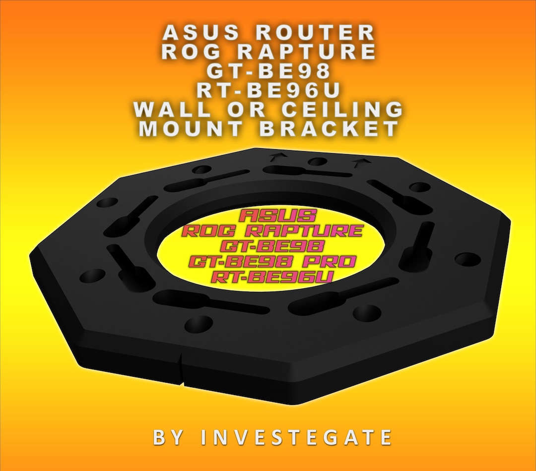 Asus Router Wall Ceiling Mount Bracket GT-BE98 RT-BE96U GT-BE98 Pro Rog ...