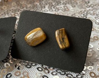 Tigers Eye Stud Earrings