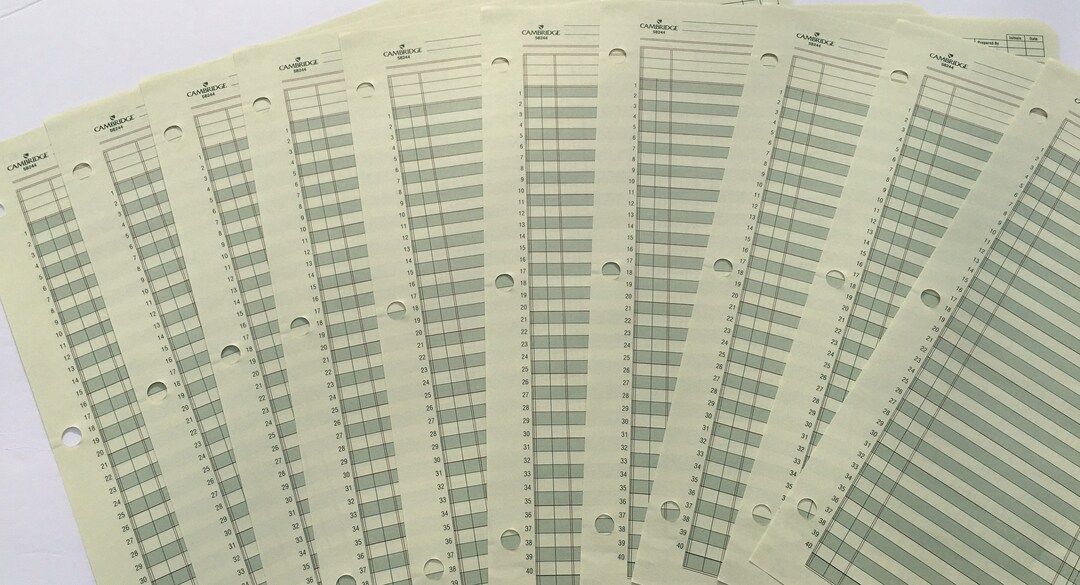 Vintage Green Ledger Paper Pack Green Ledger Papers for Junk Journal