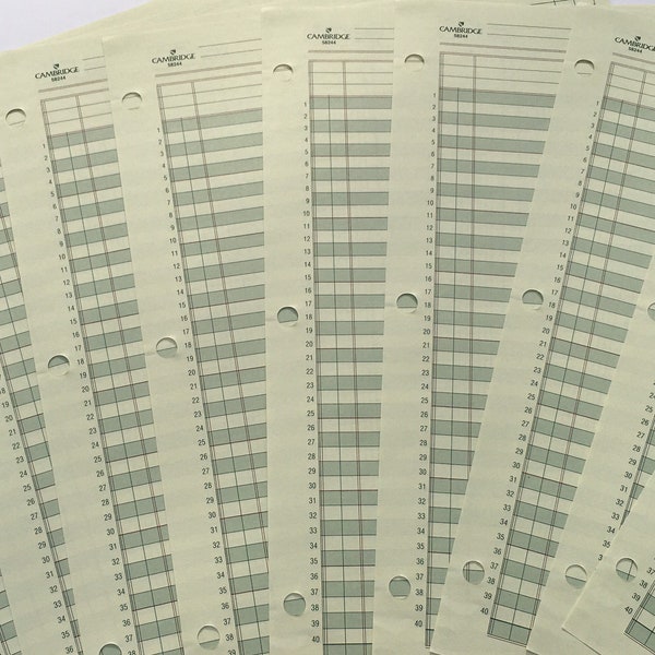 Green Ledger Paper Etsy