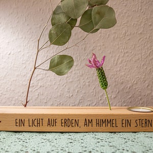 Kartenhalter Fotohalter für Sternenkinder aus Buchenholz