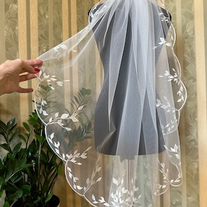 Veil short wedding veil bridal veil wedding veil lace 1 tier veil short veil comb fingertip length embroidery lace veil one layer veil lace