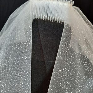 Glitter wedding veil glitter bridal veil sparkle veil with glitter tulle 1 tier veil cathedral long veil shimmer wedding veil fingertip veil