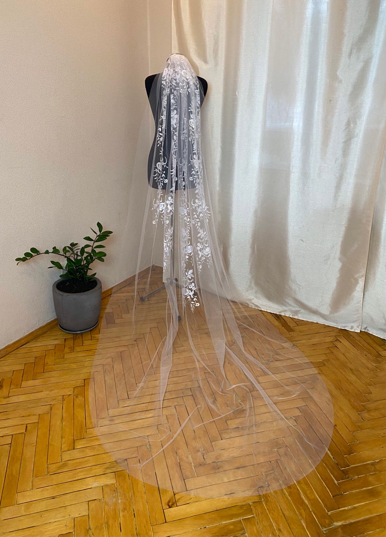 Cathedral Wedding Veil Chapel Length Bridal Veil Wedding Veil Etsy