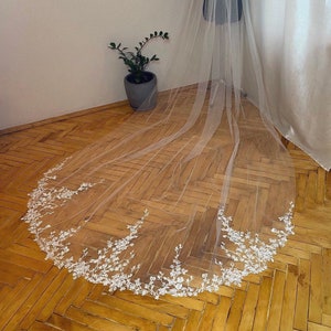 Wedding veil embroidery cathedral veil lace fingertip veil short veil wedding leaf bridal veil comb elbow veil chapel veil waist veil boho