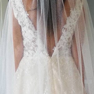Glitter veil glitter wedding veil sparkle veil tulle with glitter one tier veil cathedral long veil shimmer wedding veil fingertip sparkly