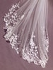 Veil lace edge bridal veil 1 tier veil tulle with lace veil wedding cathedral long veil royal one tier chapel length soft fingertip veils 