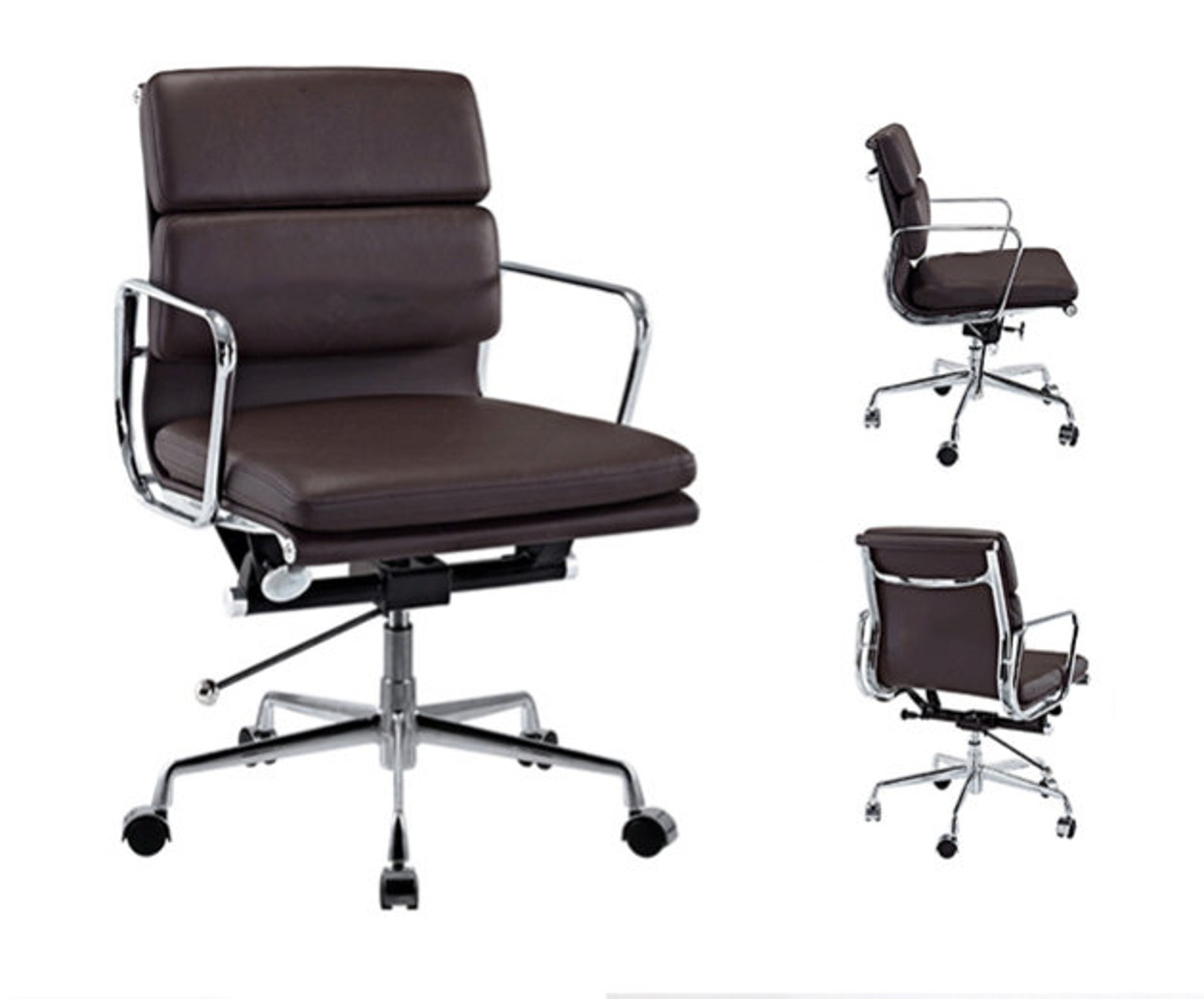 Eames Style Executive Office Chair Medium Back In Stock Etsy