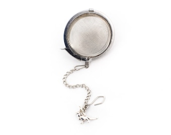 2 inch mesh ball tea strainer with dinosaur charm