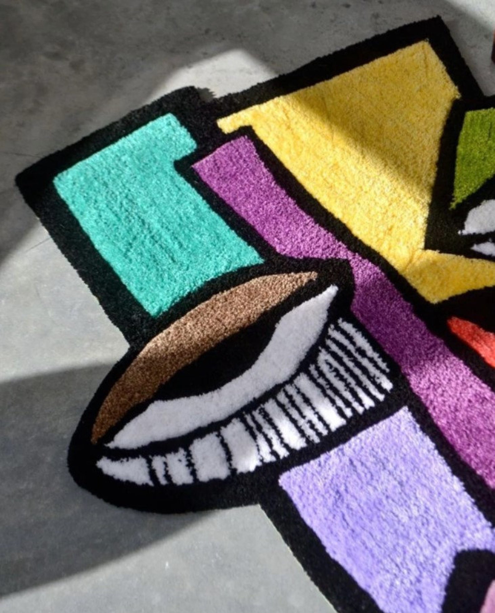 Abstract Face Rug Bespoke Rug Any Logo Rug Any Symbol Rug Etsy
