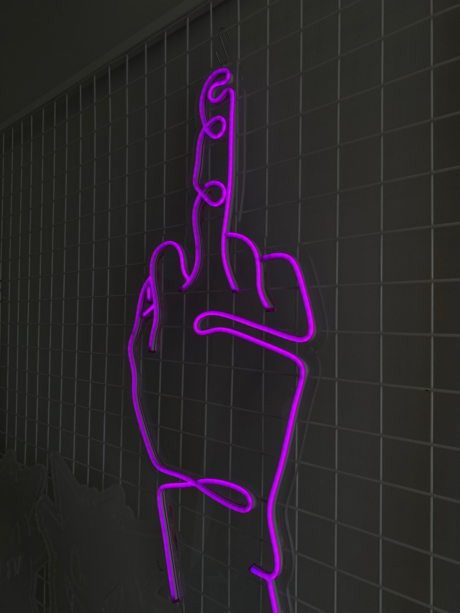 Middle Finger Neon Sign Neon Light Neon Work Neon One - Etsy