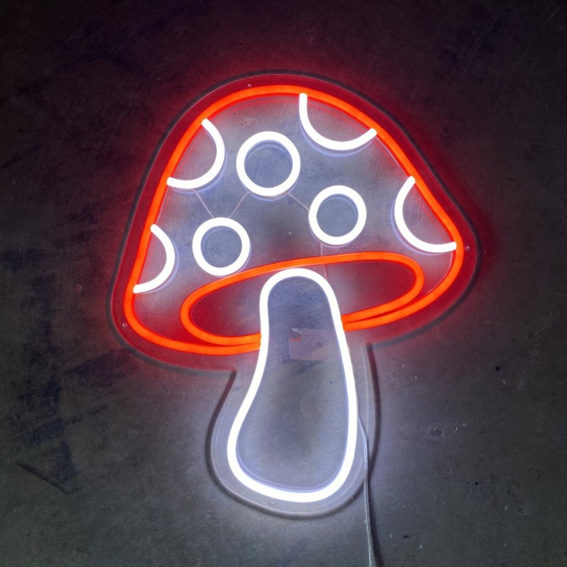 Led mushrooms neon sign neon decoration neon wall sign | Etsy