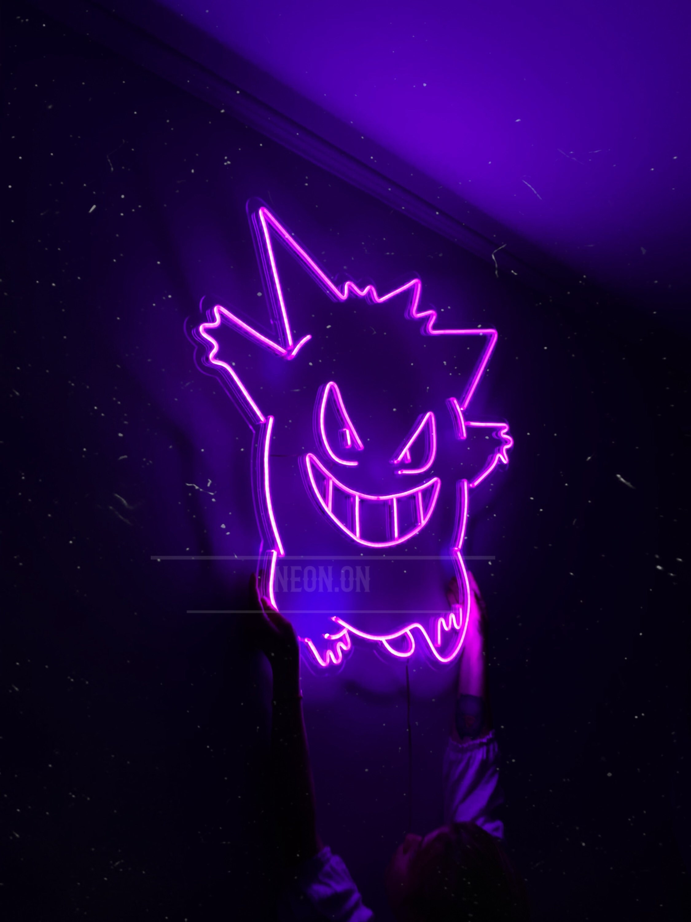 Gengar neon sign Neon for cafe restaurant decor Gengar Etsy