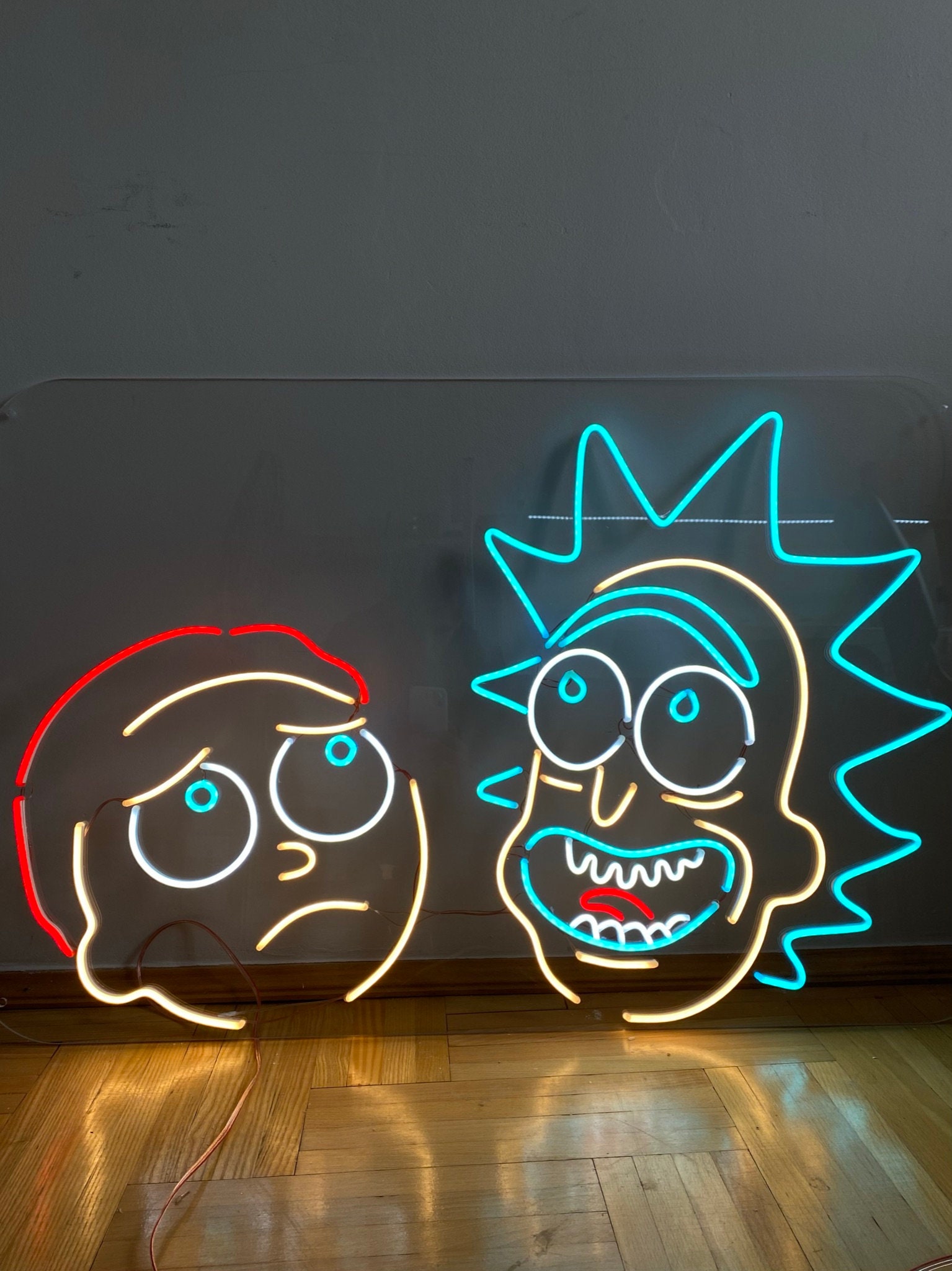 Cartoon characters neon sign gift neon decor neon sign Etsy