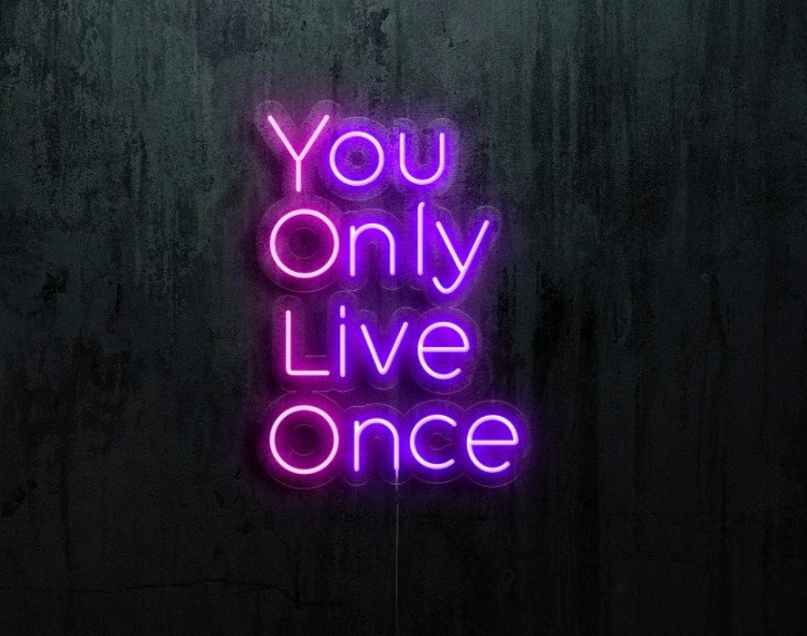 Neon Led You Only Live Once Sign Logo Waterproof | Etsy
