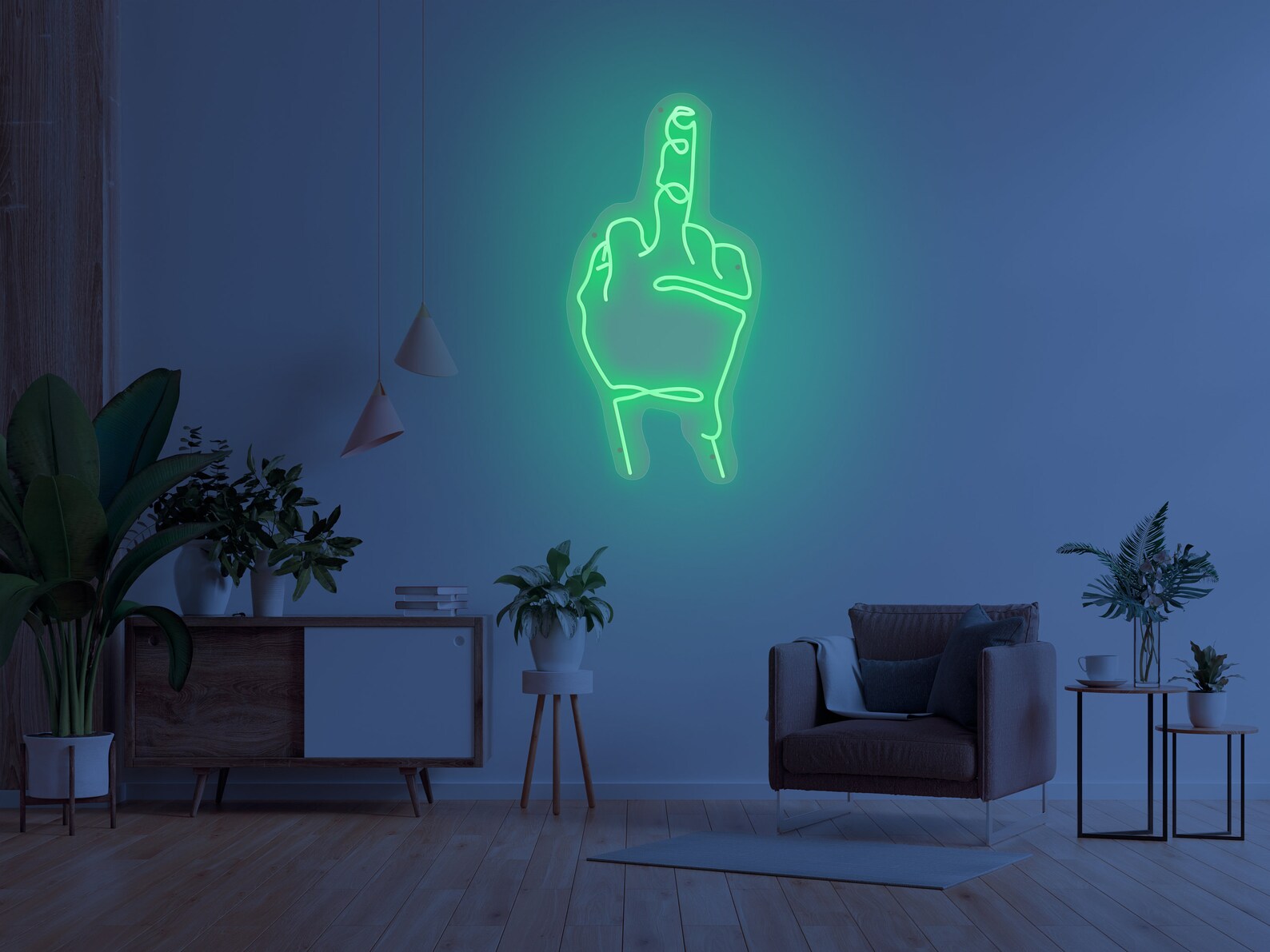 Middle Finger Neon Sign Neon Light Neon Work Neon One - Etsy