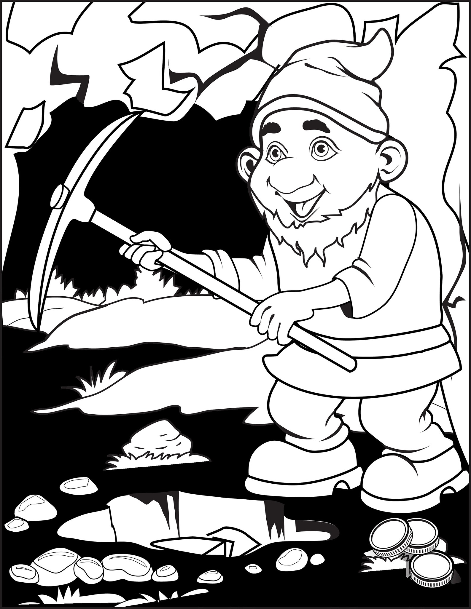 Gnomes In Nature Coloring Pages Book 1 15 Different Images | Etsy