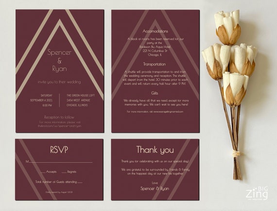 Boho Wedding Arch Invitation Wedding Invitation Triangle Arch Etsy Ireland