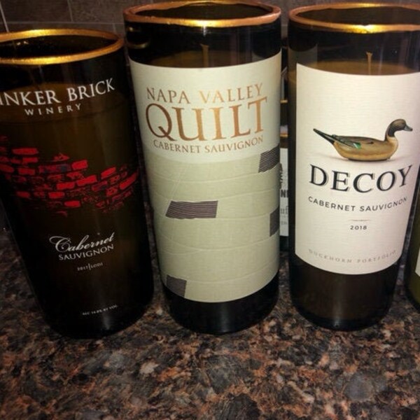 Wine Bottle Candle Etsy