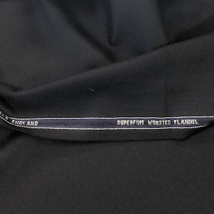 Midnight Navy Plain Flannel Suiting Jacketing Fabric