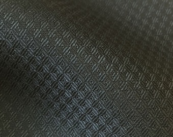 Black Tuxedo Diamond Weave Quartz Super 100&#39;s Suiting & Jacketing Fabric