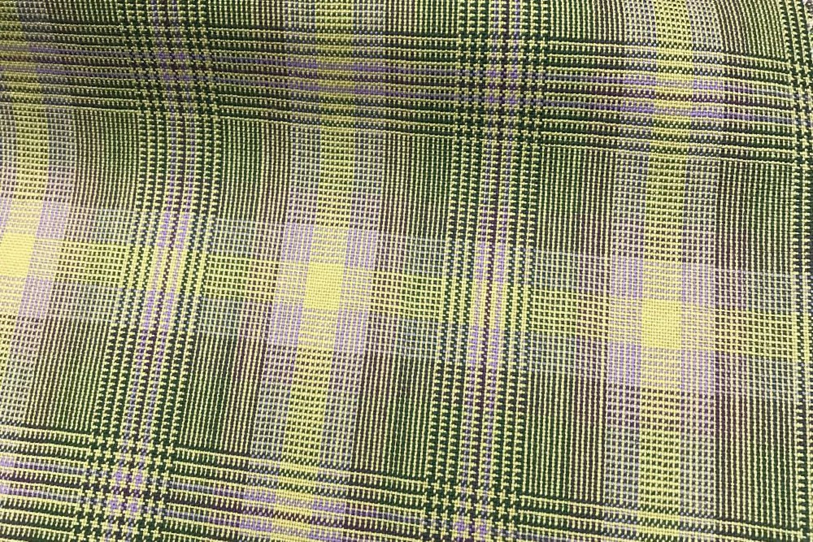 Moss Green With Olive/green Check Jacketing and Suiting Fabric - Etsy