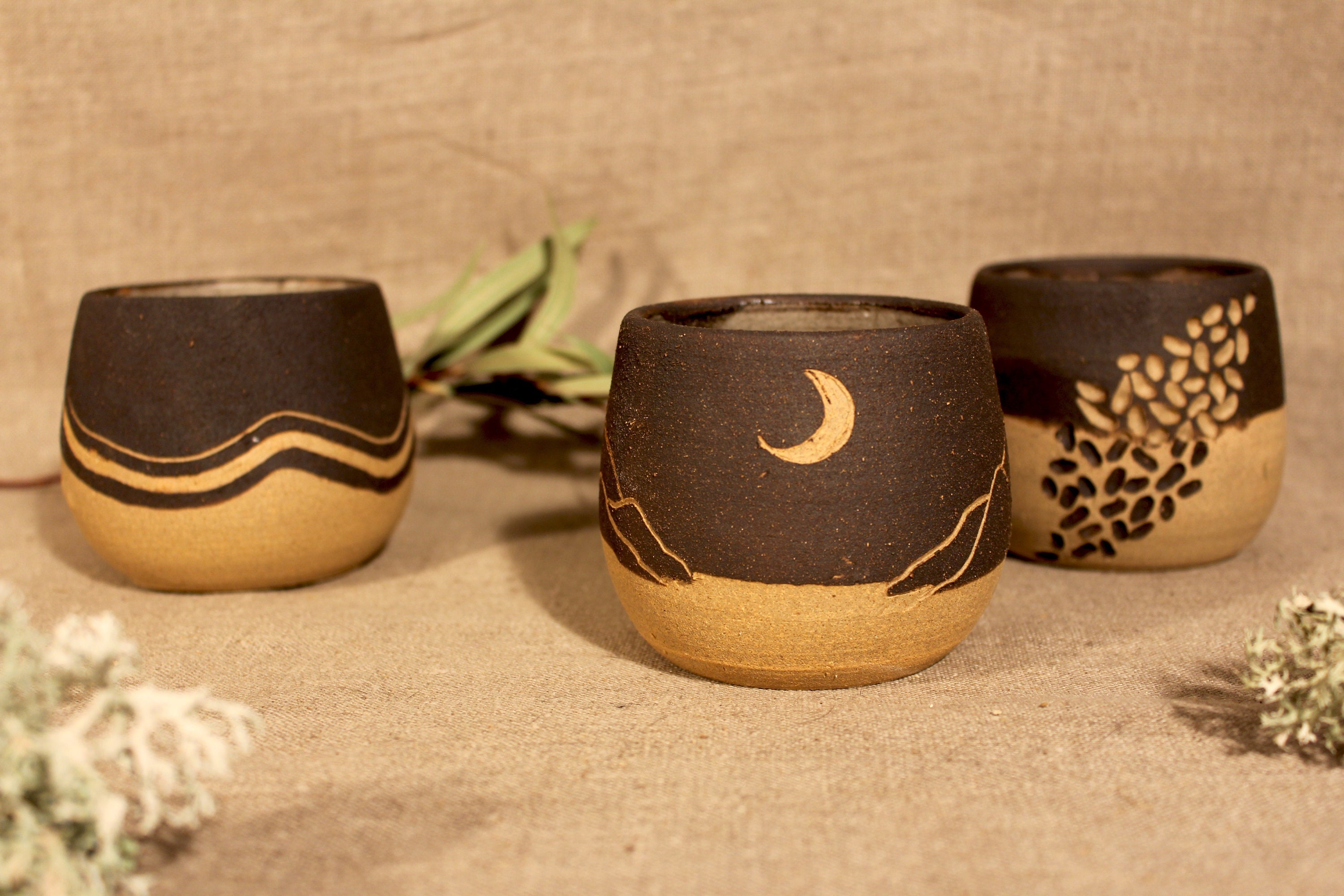 Tasse Sahara Grès Cagnat et Noir