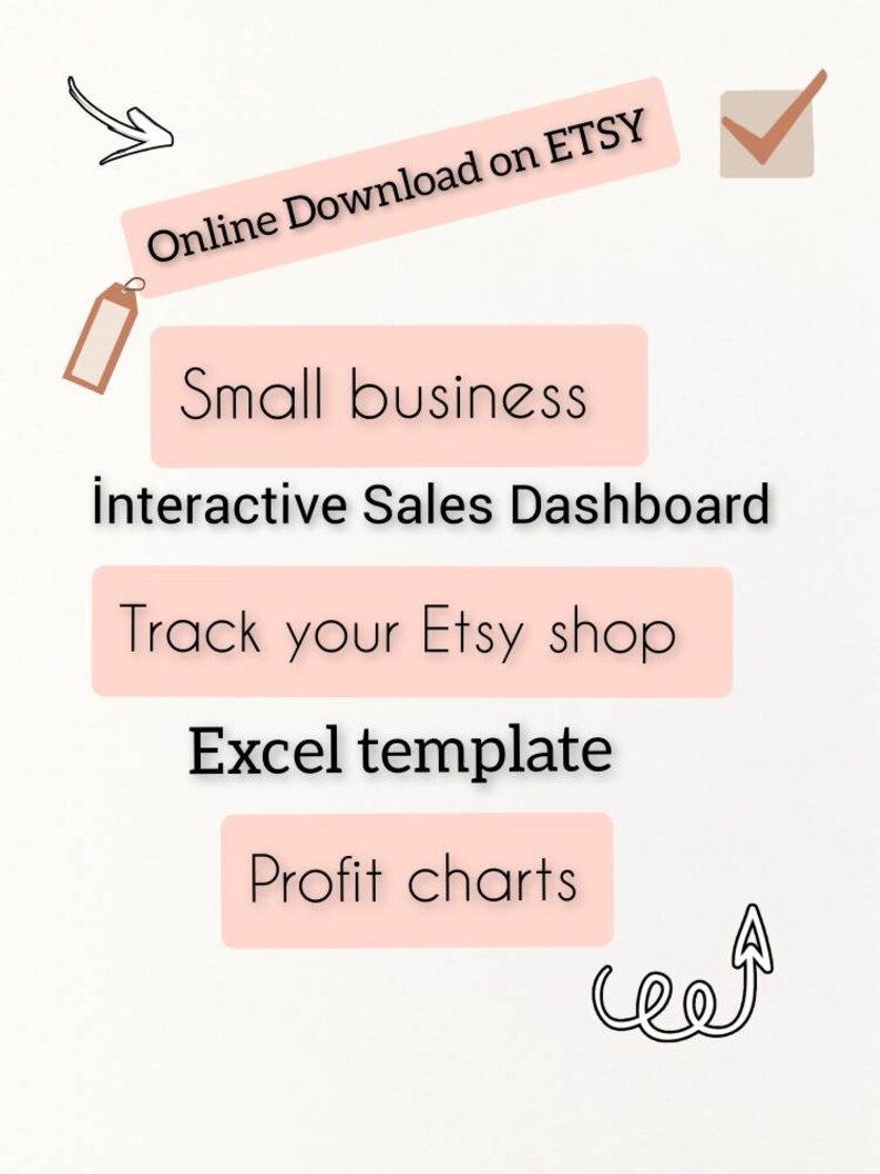 Small Business Sales Dashboard Excel Template for Small - Etsy