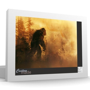 Bigfoot Silhouette Puzzle: Abstract Jigsaw Puzzle for Adults