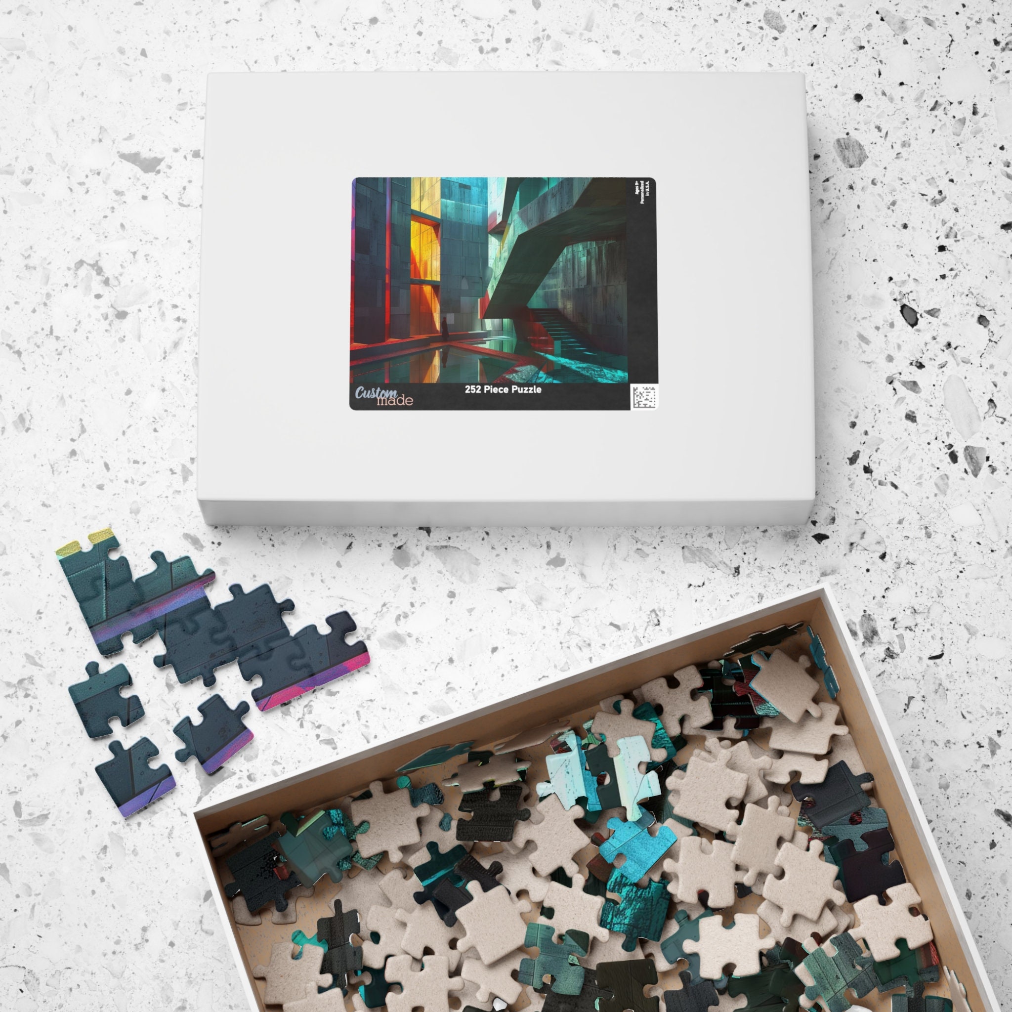 Colorful Surreal Concrete Architecture Puzzle, Architect Puzzle by Lui