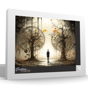 Surreal Bare Trees Jigsaw Puzzle: Abstract Dreamscape Art