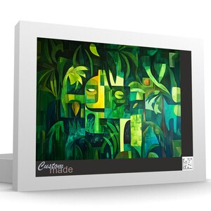 Abstract Green Shapes Jigsaw Puzzle: Lui&#39;s Fantasy Puzzles