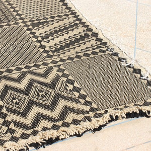 Kilim Moroccan Rug, Custom zanafi rug, Bohemian Nordic Rug, all wool rug, berber carpet for living room, home decor. image 4