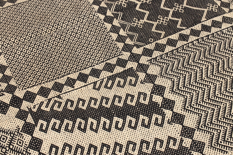 Kilim Moroccan Rug, Custom zanafi rug, Bohemian Nordic Rug, all wool rug, berber carpet for living room, home decor. image 7