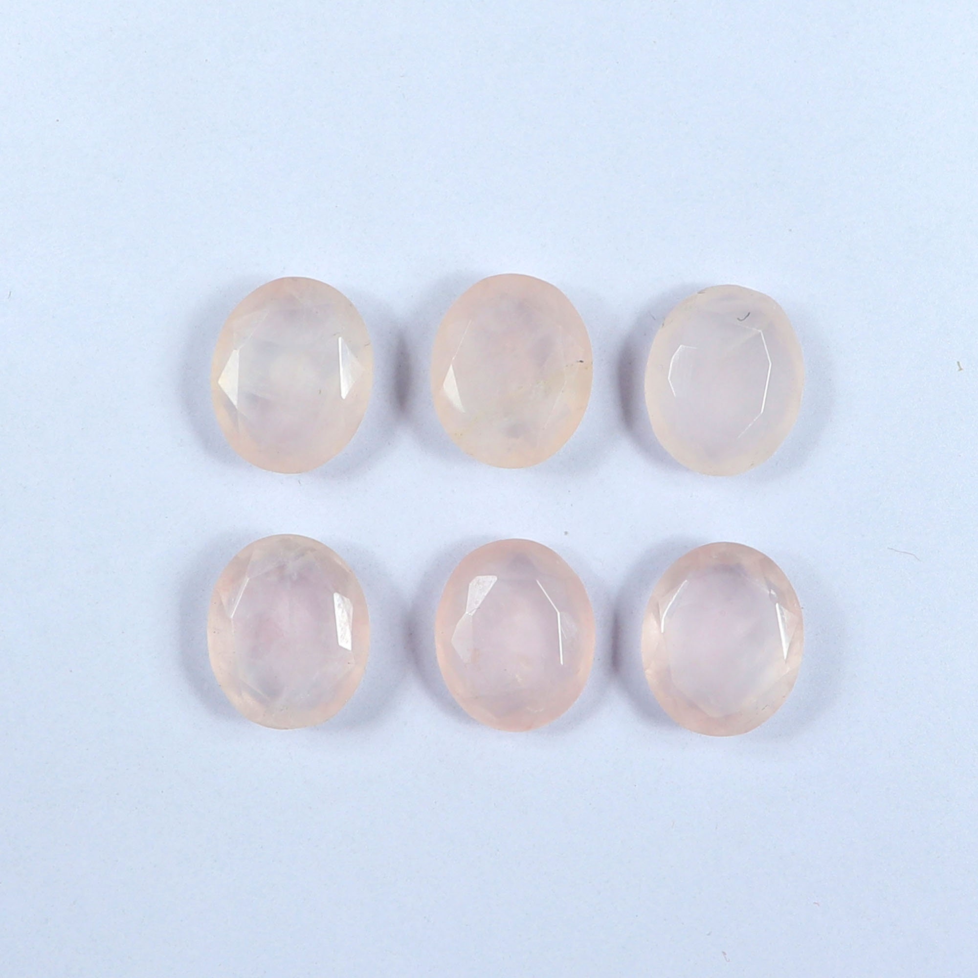Pink Rose Quartz Cut Gemstone 6Pieces Awesome Quality Oval Etsy