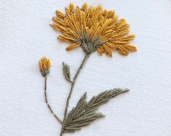 菊の刺繍パターン：11月の誕生花（PDFパターン） - Etsy 日本