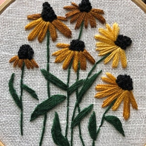 Wildflower Meadow Embroidery PDF Bundle: 9 Unique PDF Patterns Strawberries, Buttercup, Black-Eyed Susan, Clover, lavender, poppy, chicory image 5