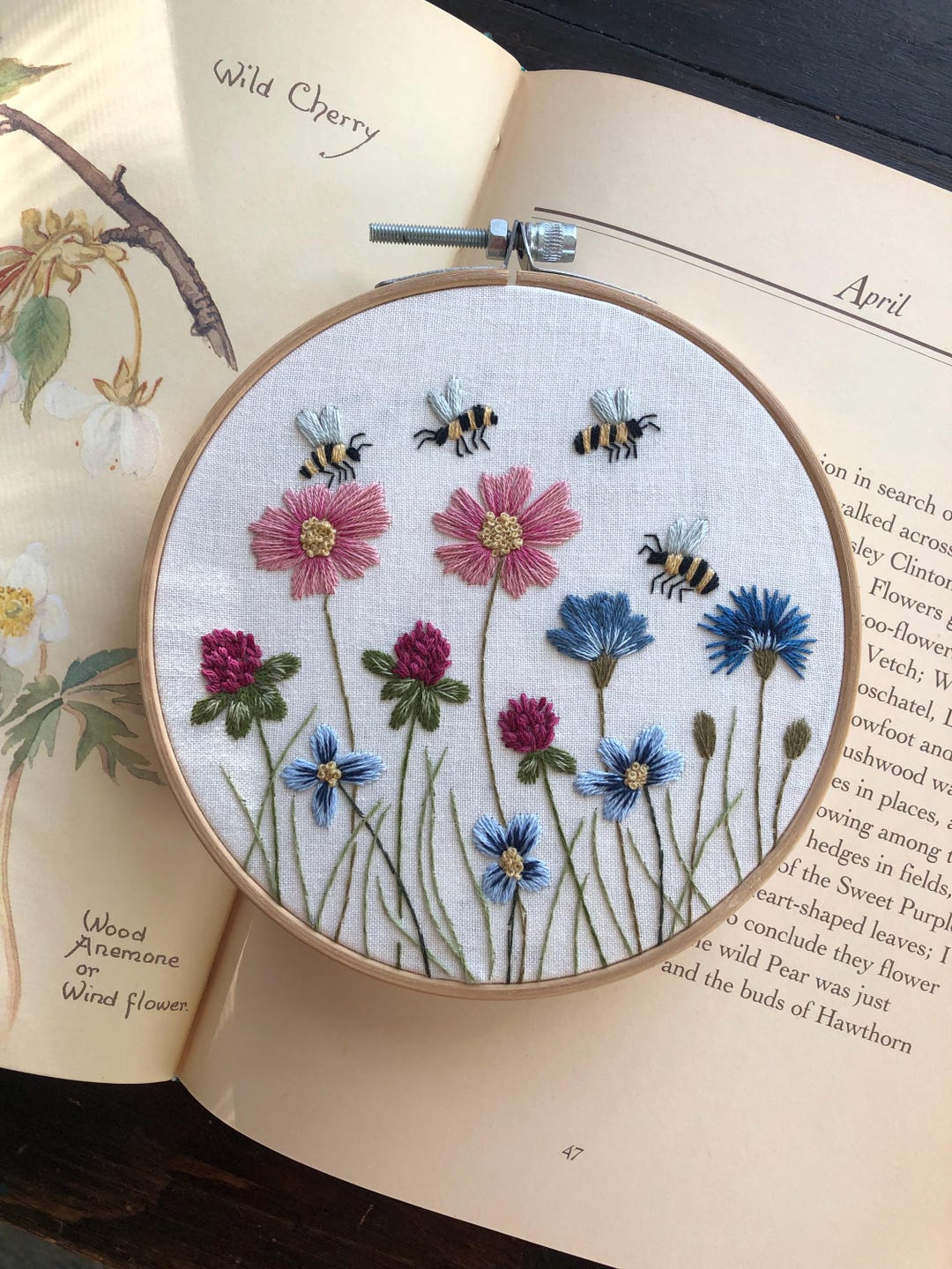 Hand Embroidery PDF Pattern: Wildflower Meadow Design (digital