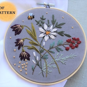 Floral Embroidery PDF Pattern: Detailed Flower Design (Digital Download)