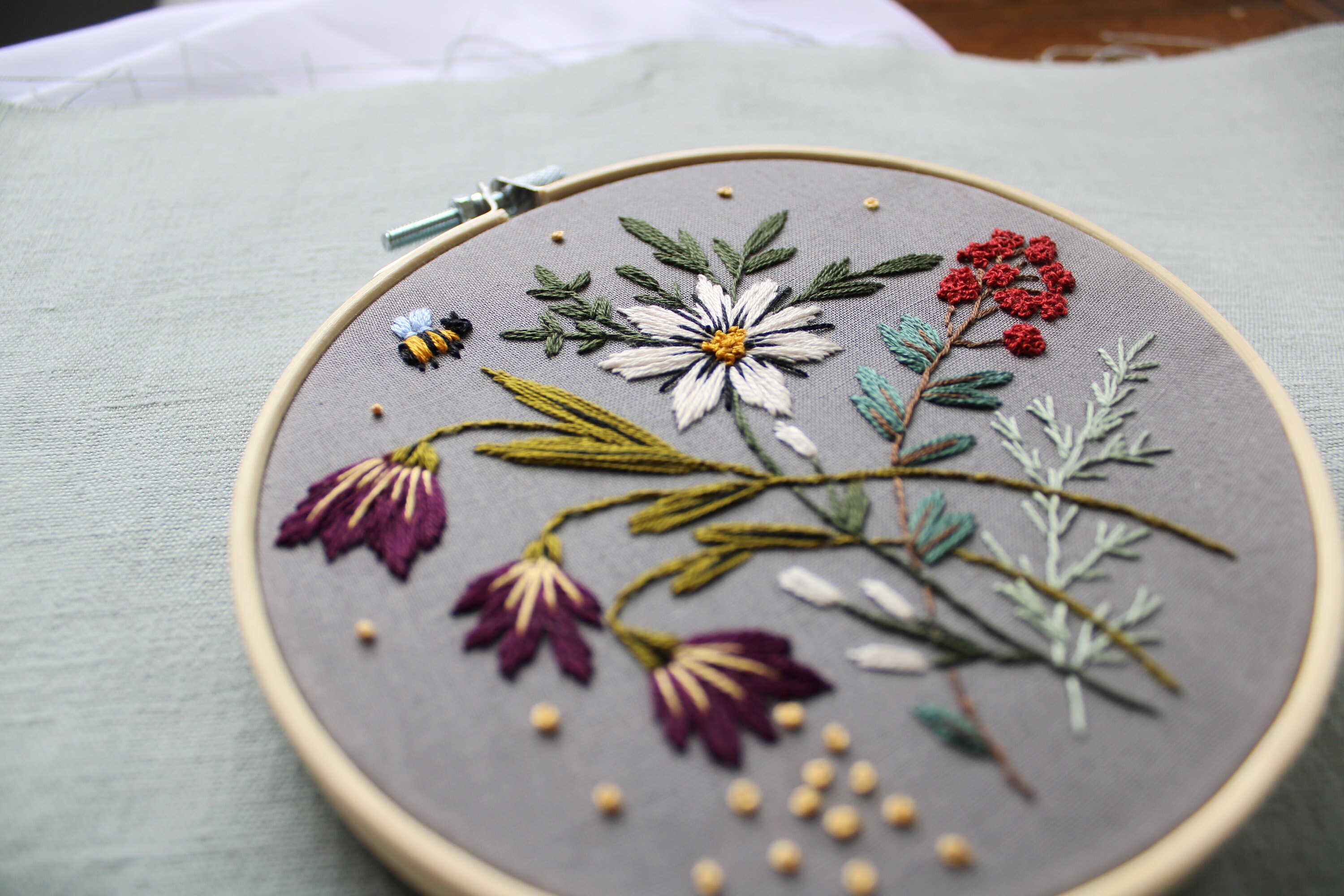 Embroidery PDF pattern floral embroidery pattern flower | Etsy