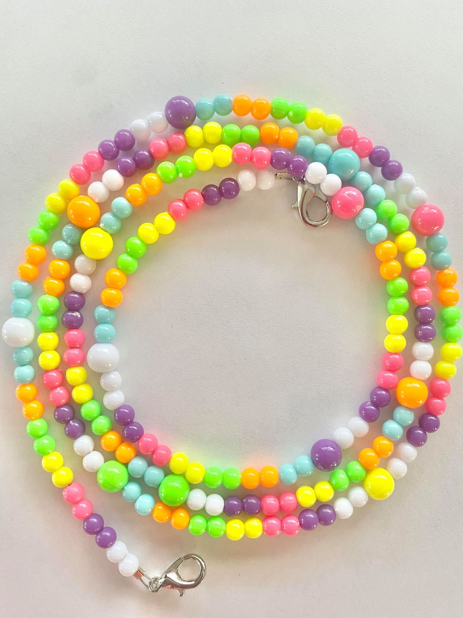 Mask Lanyard 4 Face Mask Lanyard Holder Beads Necklace Etsy