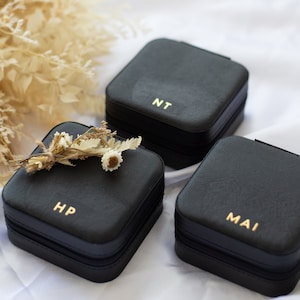 Personalisierte Schmuckschatulle, personalisierte Schmuckschatulle, Hochzeitsgeschenke, Junggesellinnengeschenk, Trauzeugin-Geschenk, Reise-Schmuckkästchen, Geschenke für Sie