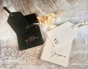 Personalised Passport Holder Set,  Personalised Luggage Tag, Travel Set, Passport Cover, Bridesmaid Gift, Gift for couple, Wedding gift