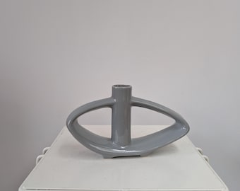Jarrón escultórico de cerámica modernista vintage para IKEBANA, fabricado en Japón en los años 70/80.