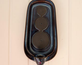 Castiçal de parede de cerâmica SØHOLM STENTØJ estilo vintage de meados do século, design de Einar Johansen dos anos 60/70