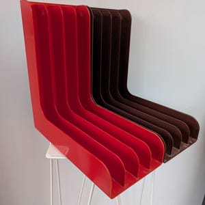Set med 2 vintage diskofon LP-stativ från 70/80-talet