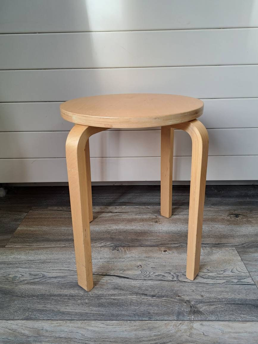 Vintage IKEA FROSTA Stool, Alvar Aalto Style From the 80s in