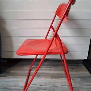 Vintage IKEA TED red folding chair design by Niels Gammelgaard from the 70s