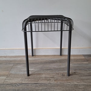 Retro IKEA VÄSTERÖN in rare gray color metal wire stool